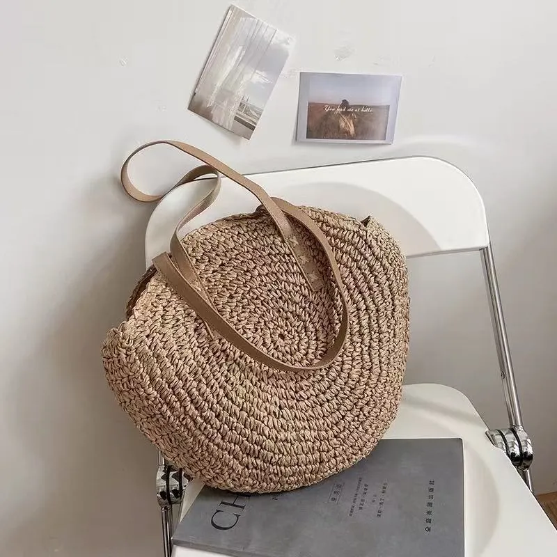 Runde Strohtasche Skanto