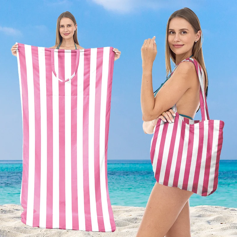 Strandtuch mit integriertem Tragetaschen-Design Skanto