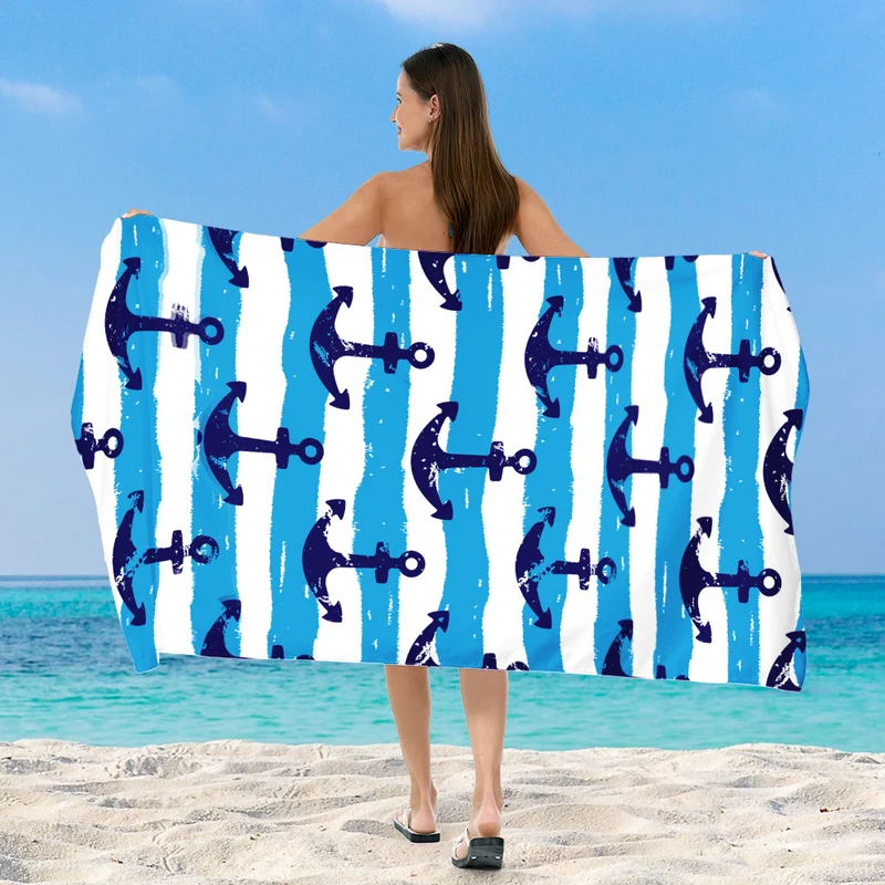 Strandtuch mit hellem Salamander- und Eiscreme-Design Skanto