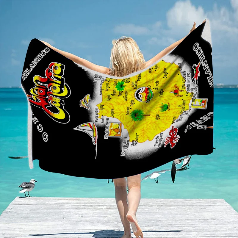 Strandtuch mit einzigartigen geografischen Motiven Skanto