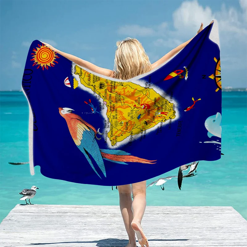 Strandtuch mit einzigartigen geografischen Motiven Skanto