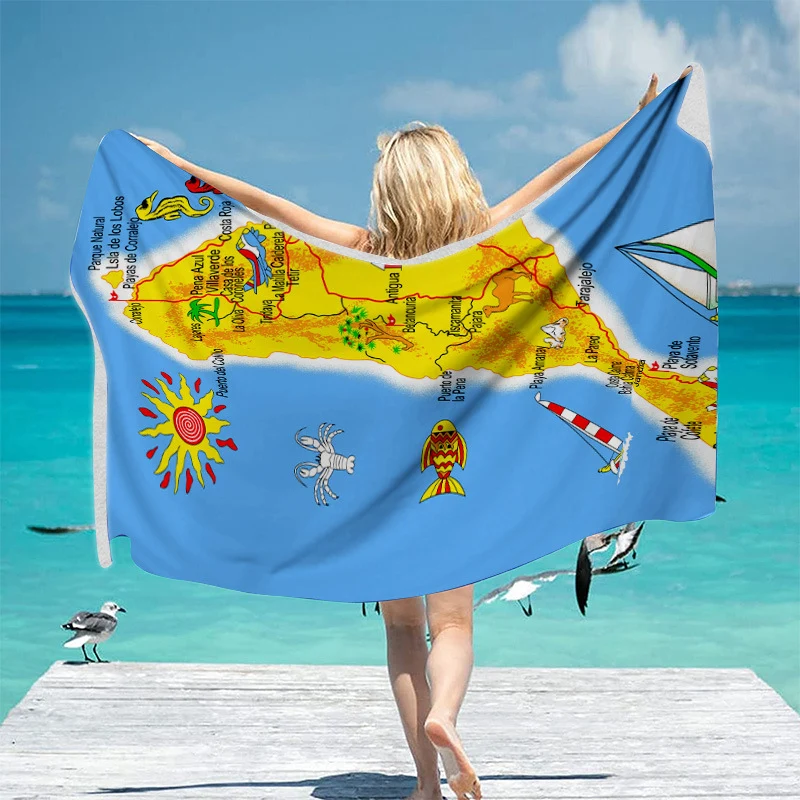 Strandtuch mit einzigartigen geografischen Motiven Skanto