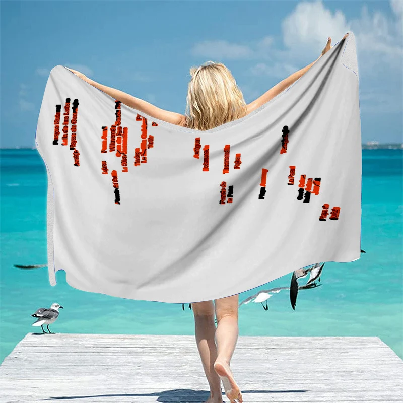 Strandtuch mit einzigartigen geografischen Motiven Skanto