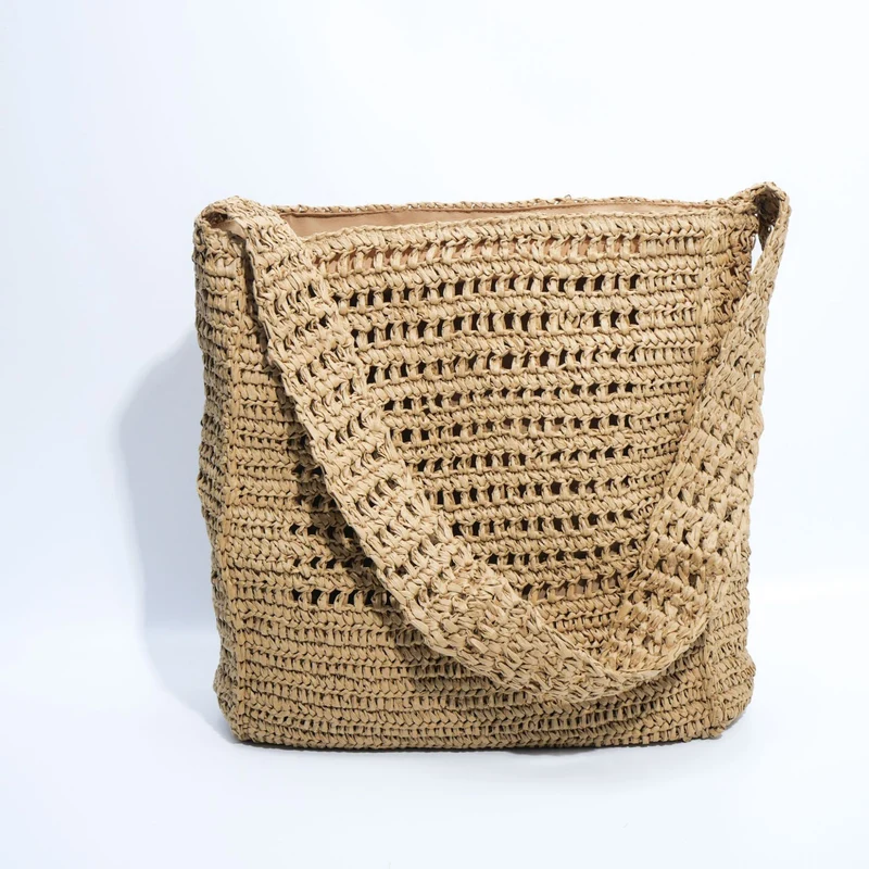 Geflochtene Natur-Handtasche Skanto