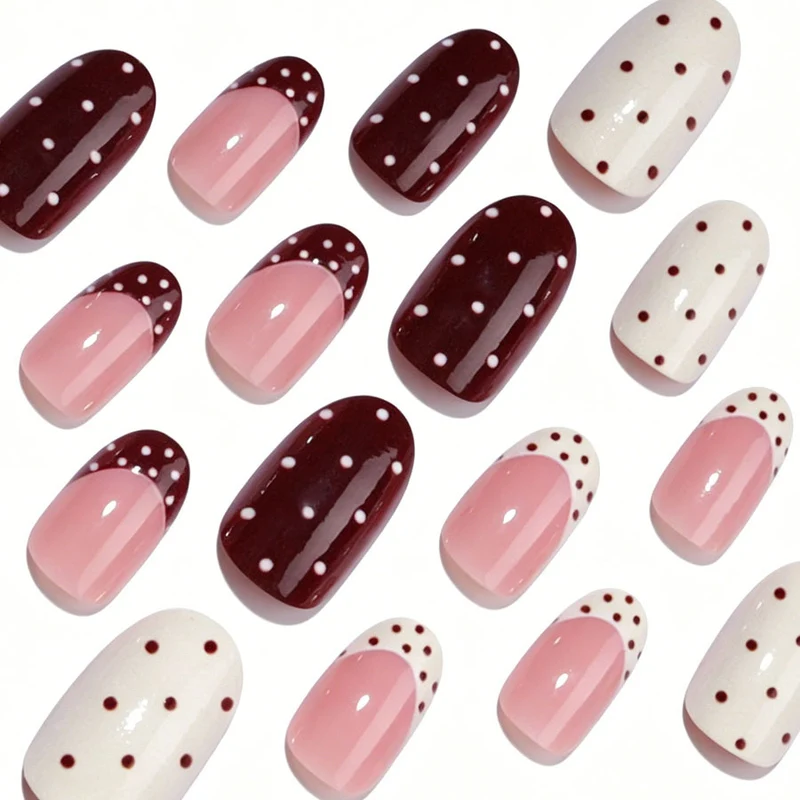Chic Polka Dot Nagelkunst Set Brehn