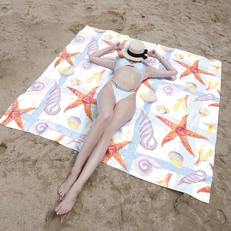 Stranddecke mit farbenfrohem Schildkrötenmuster Skanto