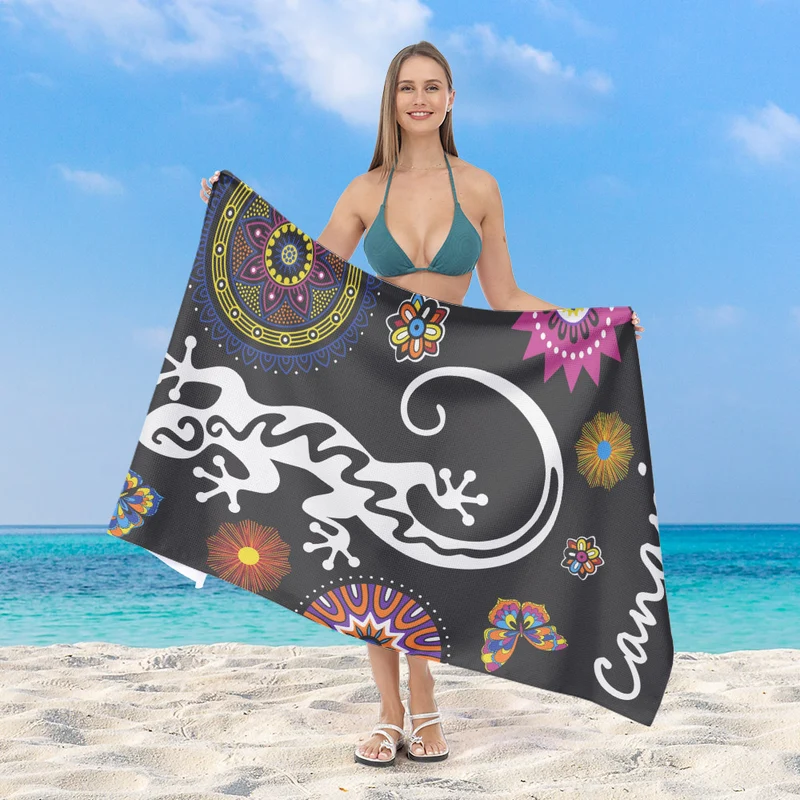 Strandtuch mit farbenfrohem Gecko-Muster Skanto