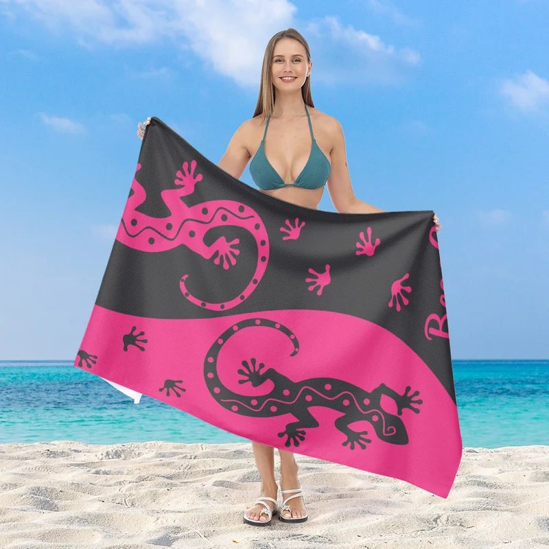 Strandtuch mit farbenfrohem Gecko-Muster Skanto