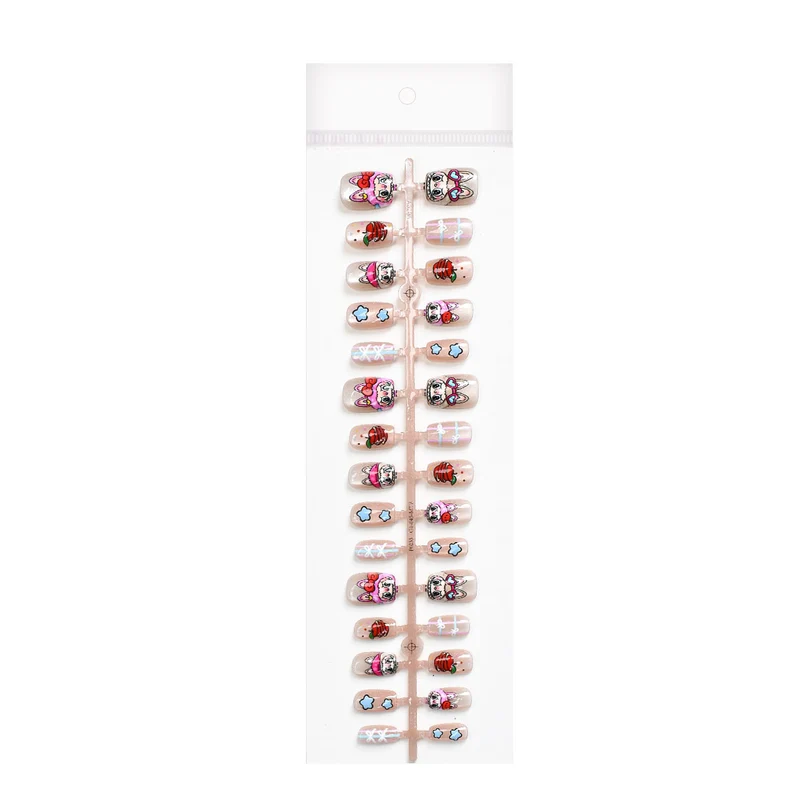 Verspielte Themen Press-On Nagelkunst Brehn