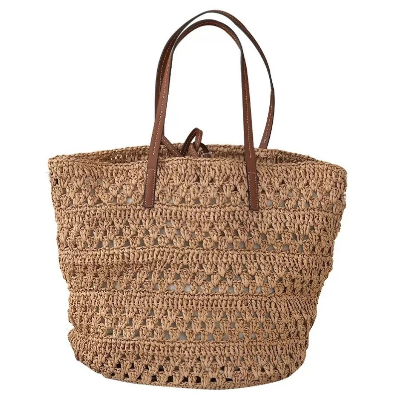 Großer Korbshopper aus handgewebtem Naturmaterial Skanto