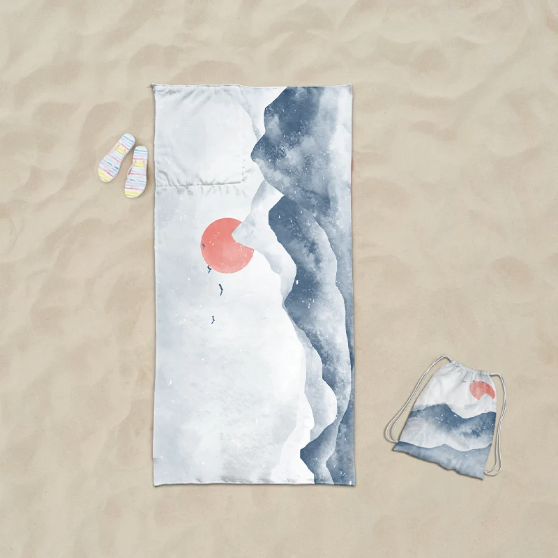 Praktisches Strandtuch mit integrierter Tragetasche Design Skanto