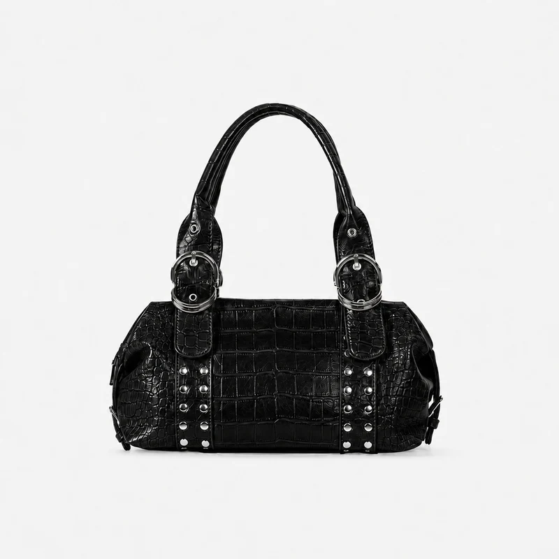Krokodil-Prägung Strukturierte Handtasche