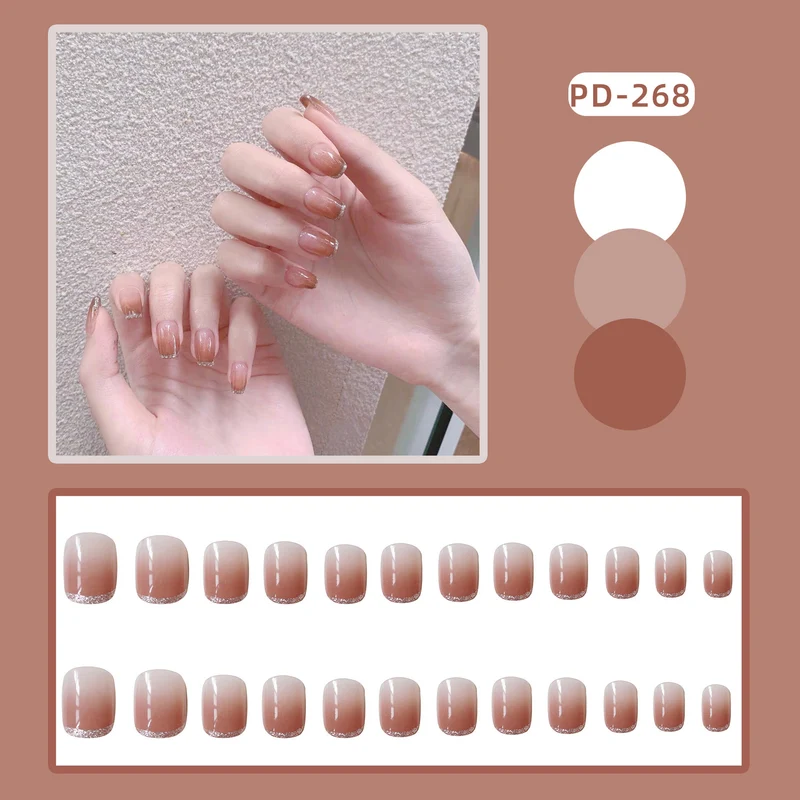 Stylisches Press-On Nagelset mit elegantem Ombre-Design Brehn