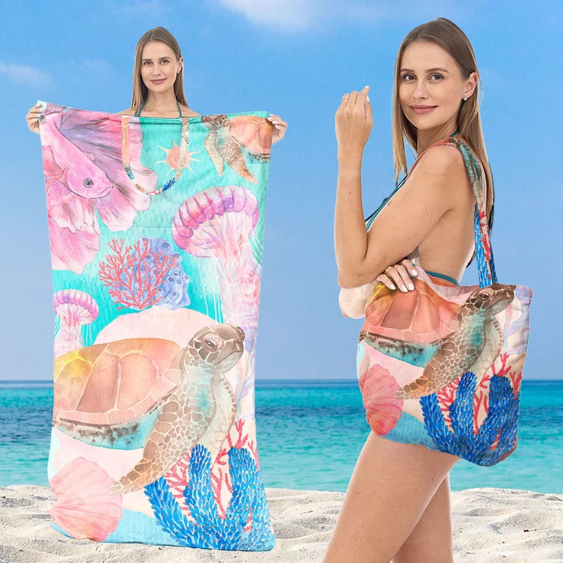 Multifunktionales Strandtuch mit Tragetasche Skanto