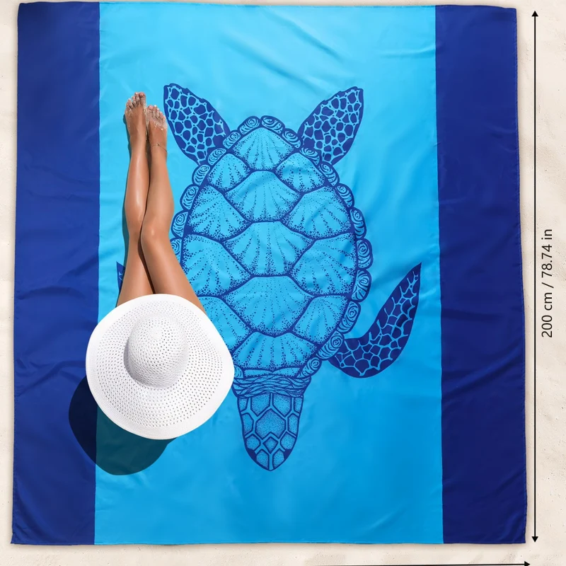 Multifunktionales Strandtuch mit kreativem Schildkrötenmotiv Skanto