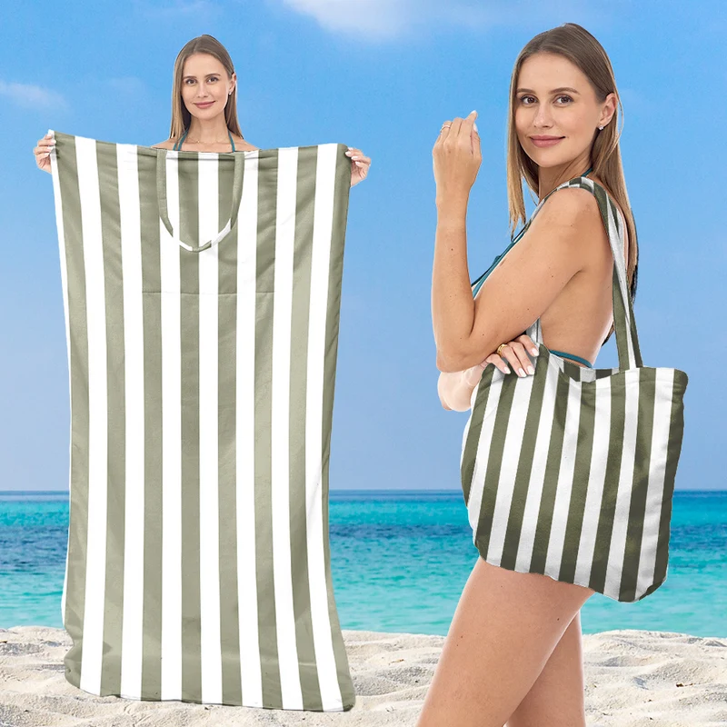 Multifunktionales Strandtuch mit integrierter Tragetasche Skanto