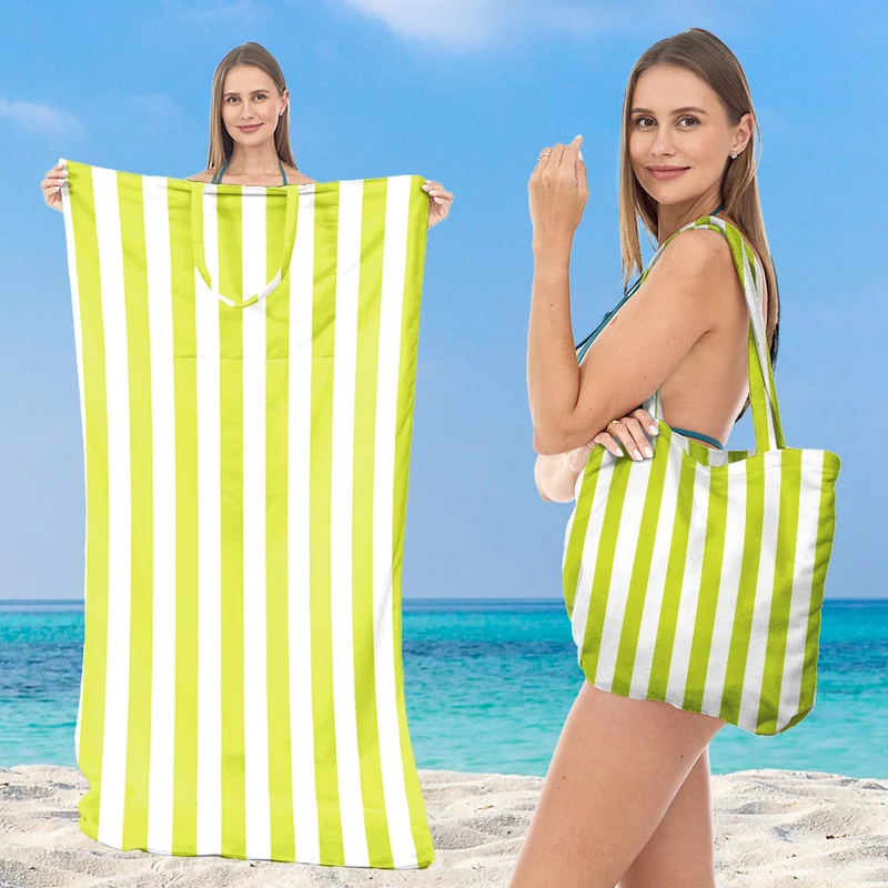 Multifunktionales Strandtuch mit integrierter Tragetasche Skanto