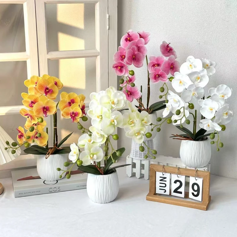 Realistische Orchideen Blumenarrangement