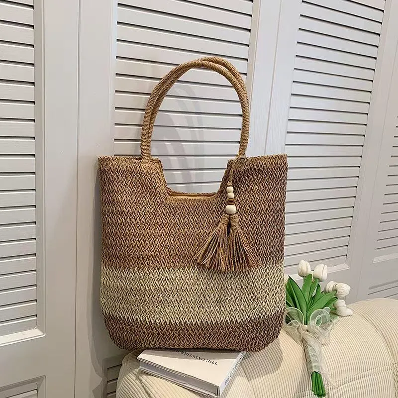 Handgeknüpfte saisonale Strandtasche Skanto