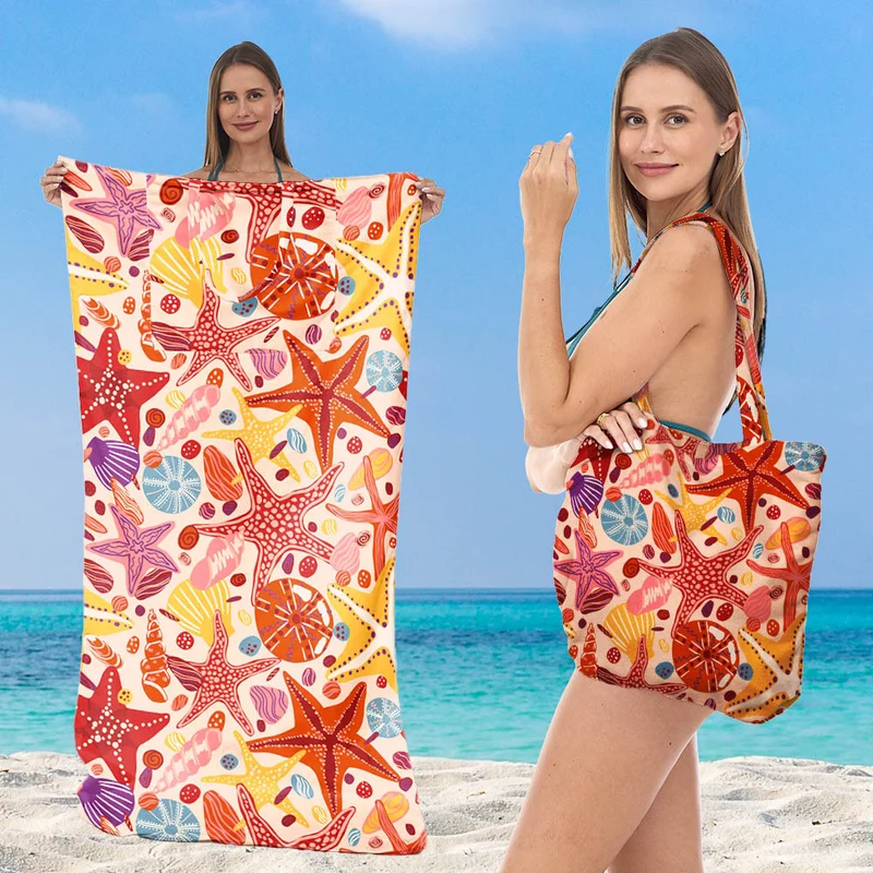Multifunktionales Strandtuch mit integrierter Tragetasche Skanto