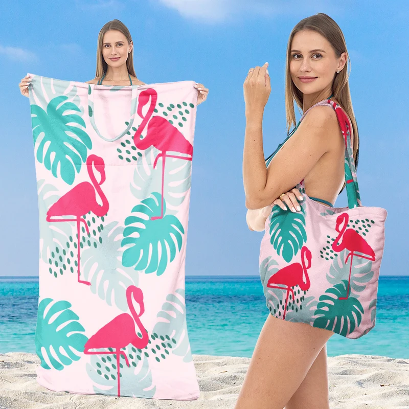 Multifunktionales Strandtuch mit integrierter Tragetasche Skanto