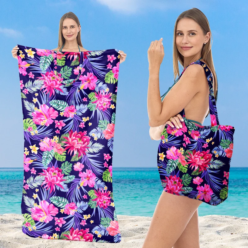 Multifunktionales Strandtuch mit integrierter Tragetasche Skanto