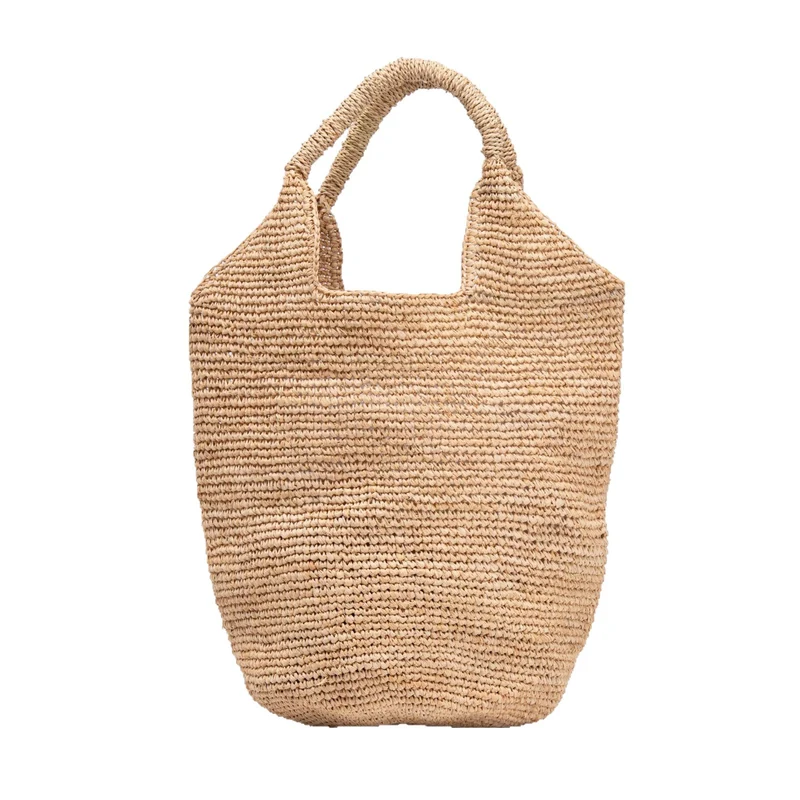 Handgemachte Strohtasche mit modernen Akzenten Skanto