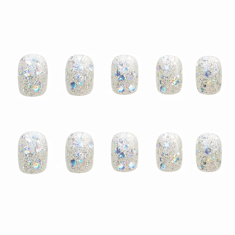 Glitzerndes Gel Aufklebe-Nagelset Brehn