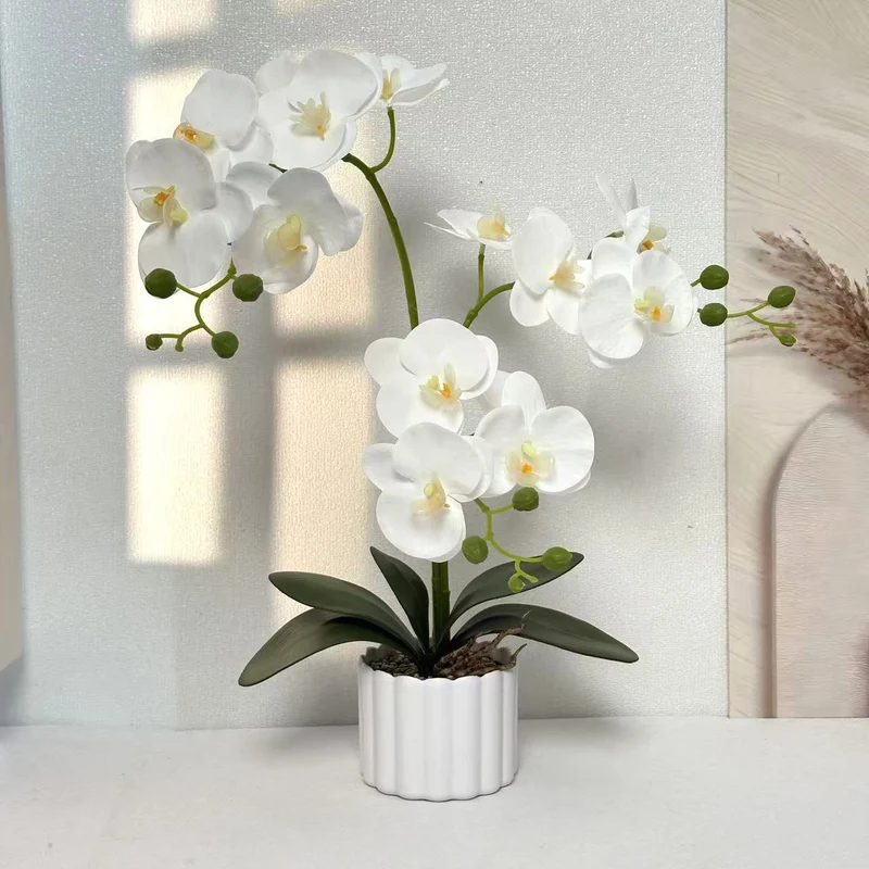 Realistische Künstliche Orchideenblumenanordnung für die Wohnkultur