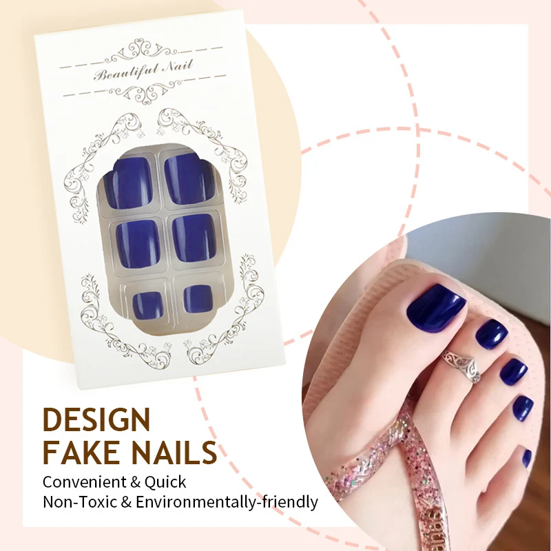 Premium Glänzendes Press-On Nagelset Brehn