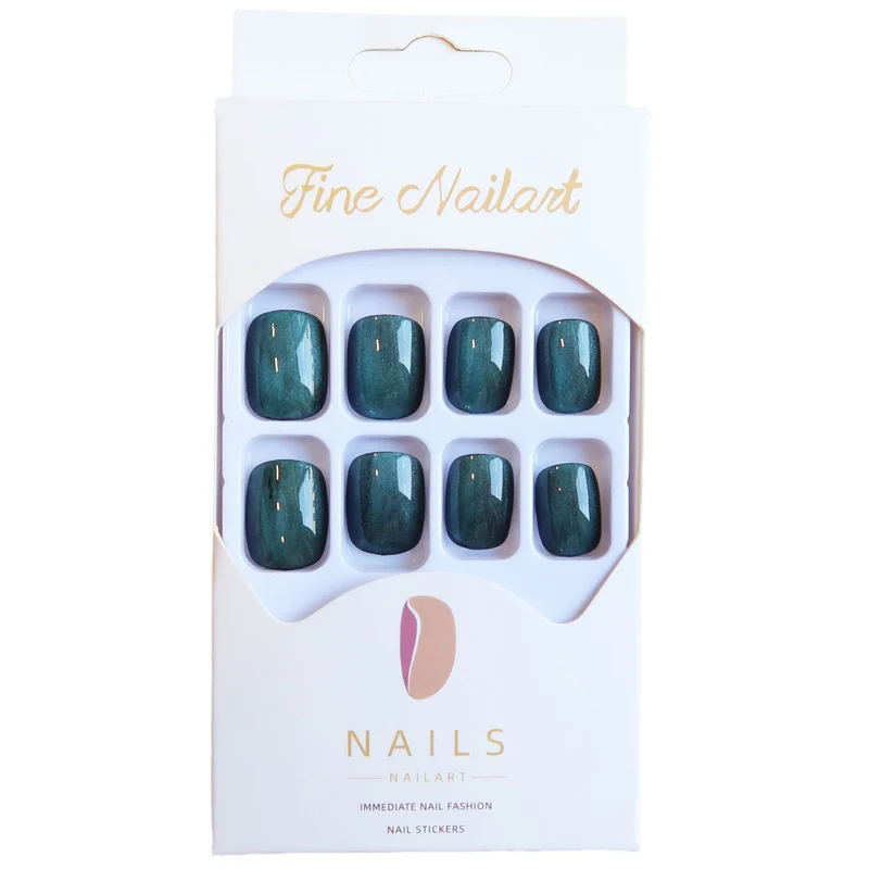 Funkelnd Elegantes Press-On Nagelset Brehn