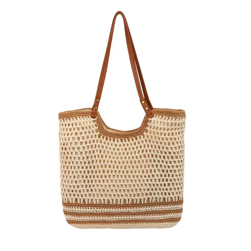 Handgemachte Strandtasche mit feinen Netzstrukturen Skanto