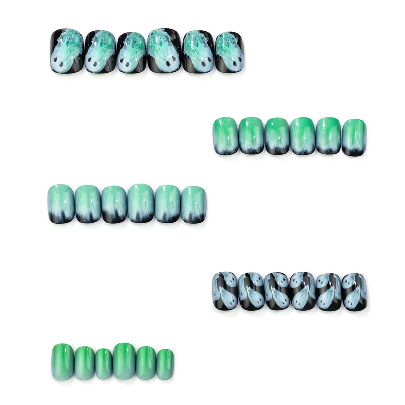 Ghostly Glow Press-On Nail Art Set Brehn