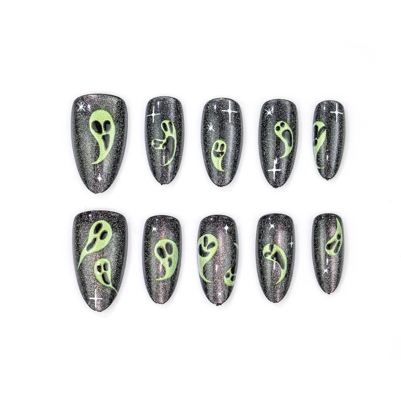Geister-Themen Stiletto Press-On Nagelkunst Brehn