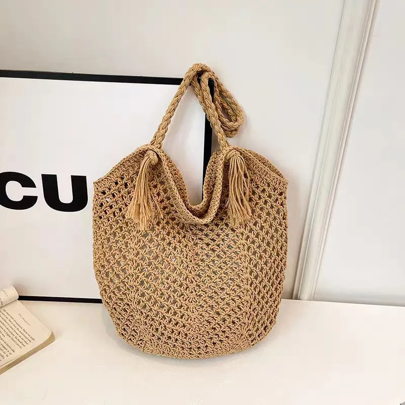 Großzügige Makramee-Einkaufstasche Skanto