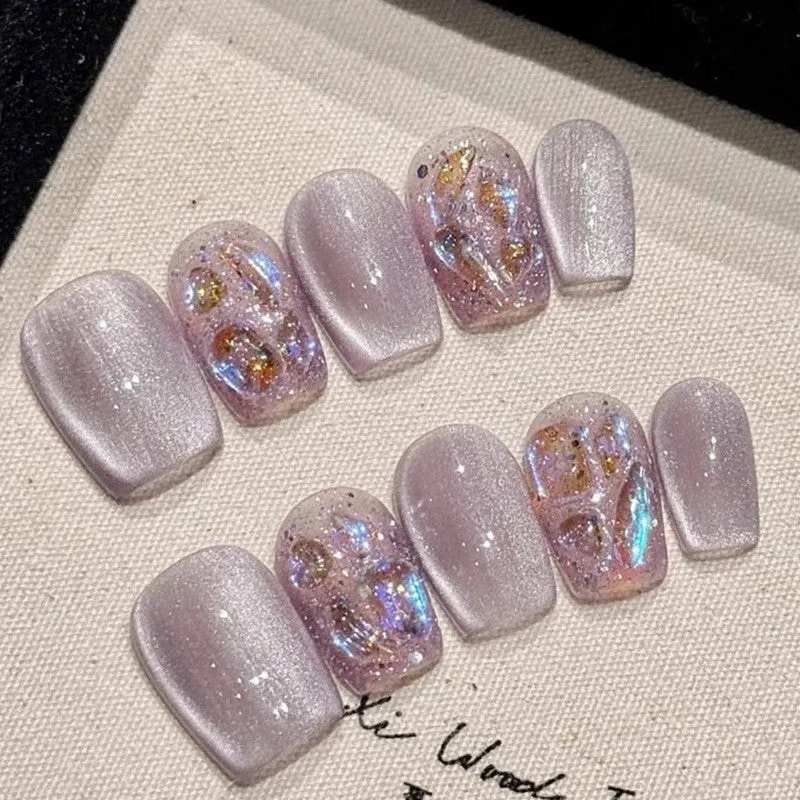 Glitzerndes Acryl Press-On Nagelset Brehn
