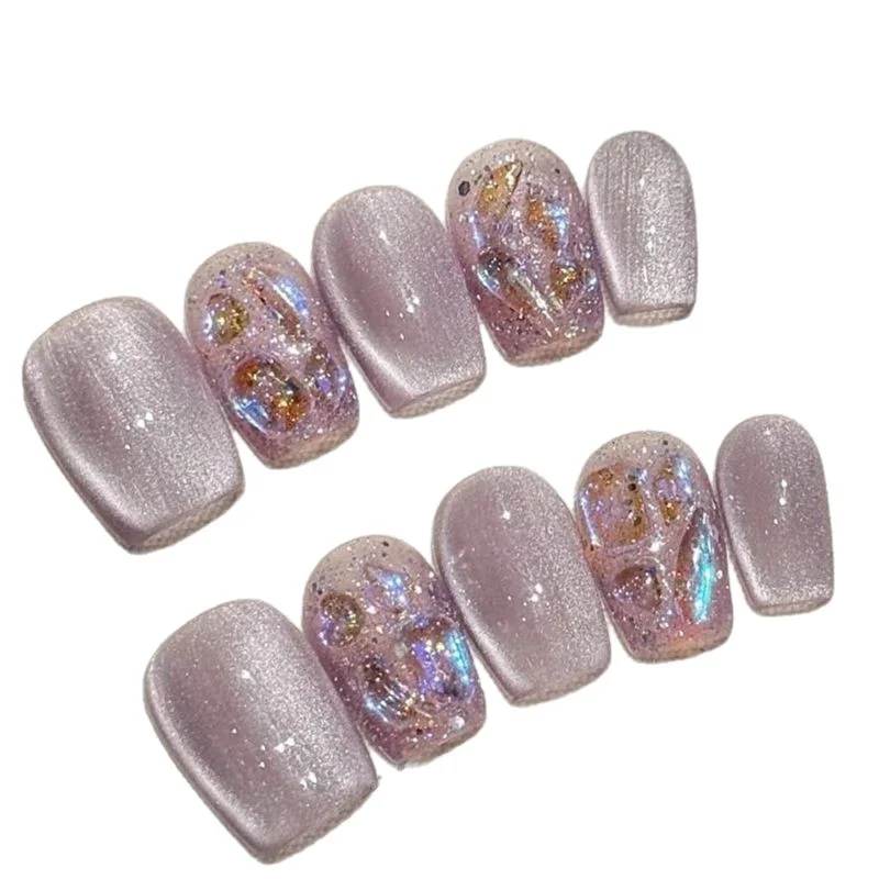 Glitzerndes Acryl Press-On Nagelset Brehn