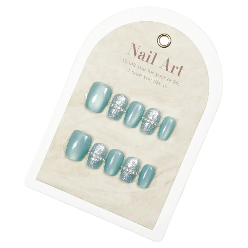 Glänzendes dekoratives Press-On-Nagelset Brehn
