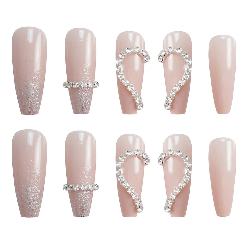 Rhinestone-beschichtet Press-On Nagelkunst Set Brehn 1790727345