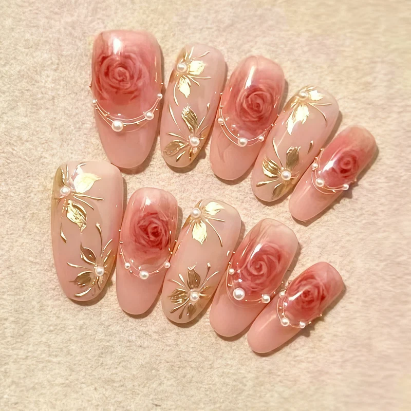 Florales Artisan Press-On Nagelset Brehn