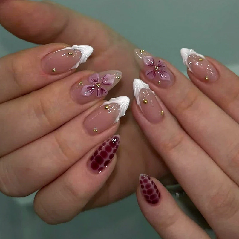 Floral Art Press-On Nail Set Brehn