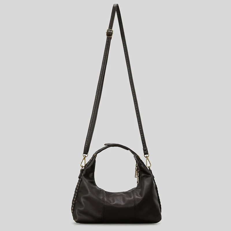 Geflochtene Handheld-Ledertasche