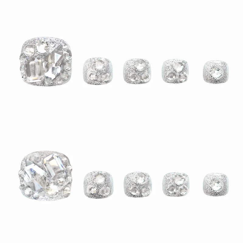Rhinestone-beschmückte Open-Toe Slipper Brehn