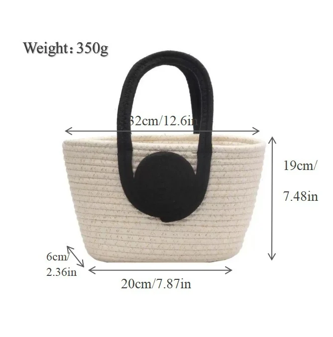 Trendige Tasche aus geflochtenem Naturmaterial Skanto
