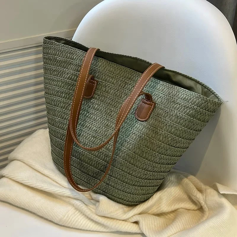 Strandtasche mit hochwertigen Ledergriffen Skanto