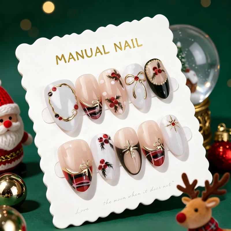 Kreatives Thema „Urlaub“ Press-On Nagelkunst Set