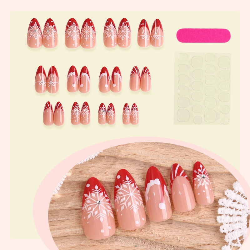 Festliches Themen-Press-On-Nagelkunst-Set mit Feiertagsdesigns Brehn