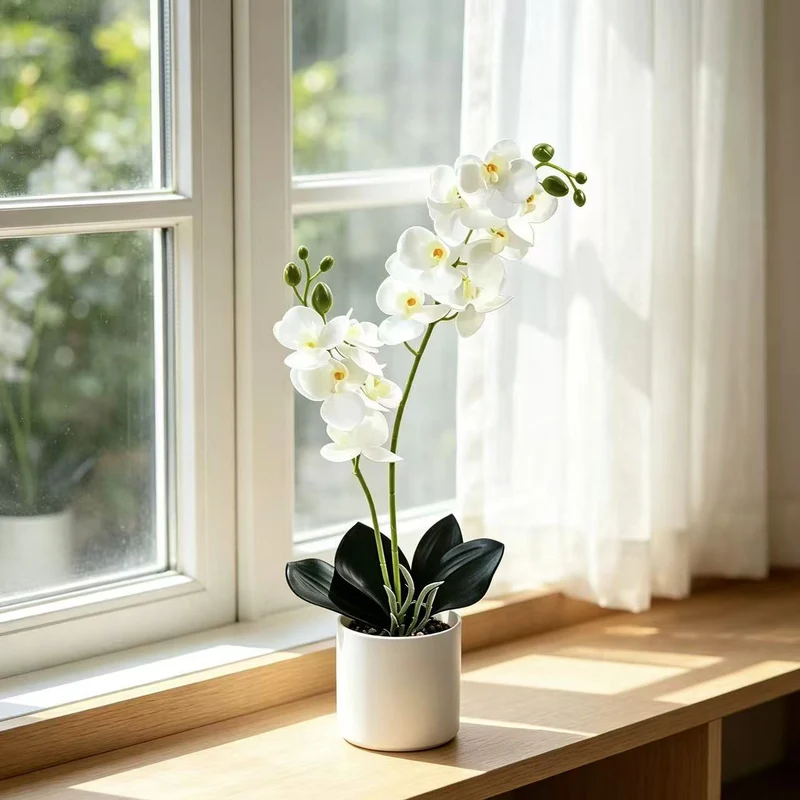 Lebensechte Orchidee Home-Dekor