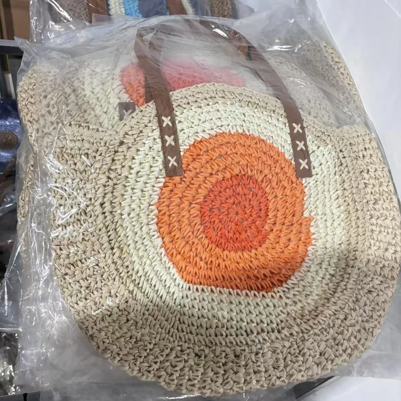 Runde Strohtasche Skanto