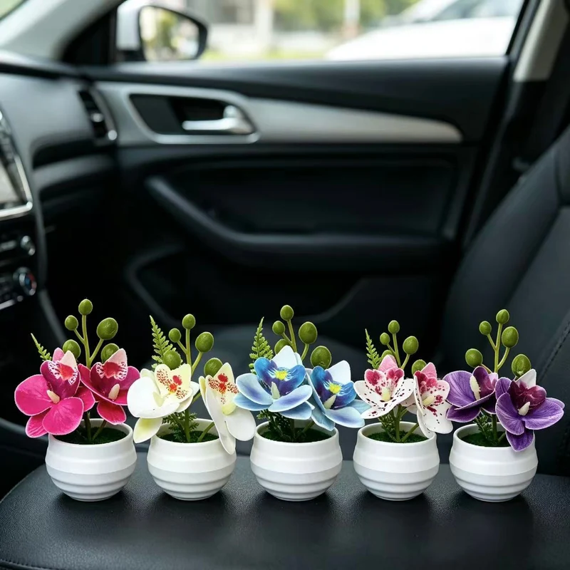 Lebensechte Miniatur-Orchideenarrangement